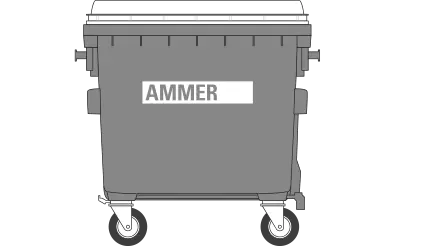 Umleerbehälter auf Rollen